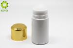 Round Plastic Antiperspirant Roller Bottle White Color Capacity 60g