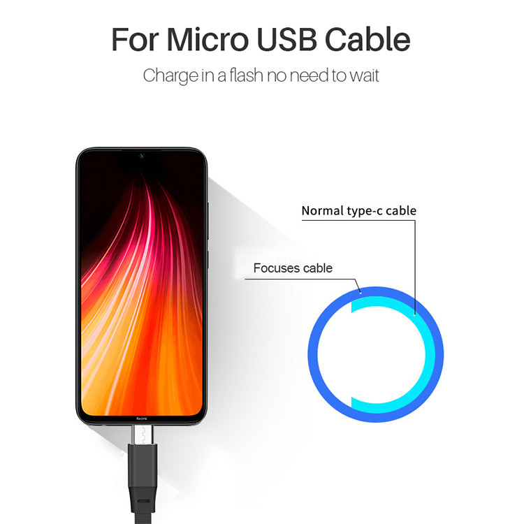Durable 3A Nylon Braided Micro USB Cable For Android Phone