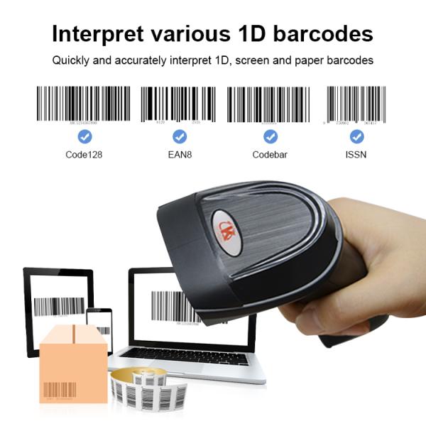 K-211R 1D Wireless Rugged Laser Portable Handheld Barcode Scanner for Logistic and Warehouse