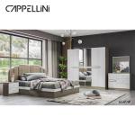 Wood Panel MDF Home Bedroom Furniture Full Set White Mattress Customized