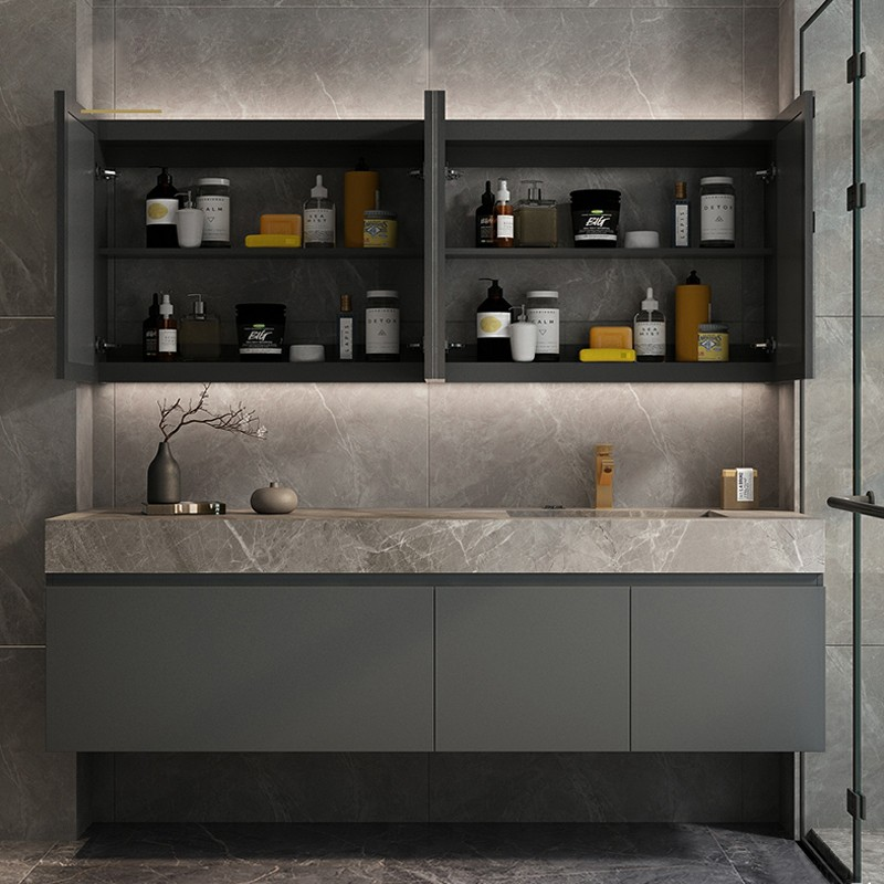 Particleboard Carcase Modern Style Custom Bathroom Vanity Set for High End Bathrooms