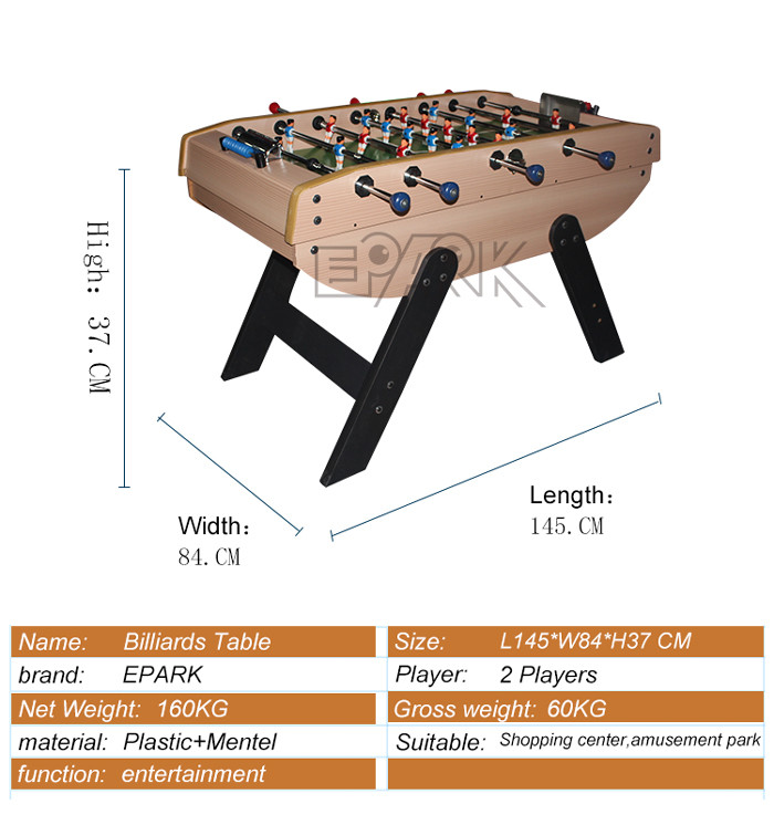 Football Billiards Table Electric Scoring Amusement Game Machines Coin Operated