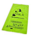 100% GMO Free Renewable Cornstarch Dog Poop Bags Flat Top Leak Proof