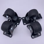 3 Inch Heavy Loading Black Electro Plated Rigid Nylon Casters Wheel