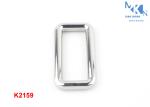 40mm Inner Size Metal Square Buckle Nickle Color Polished Rolling Plating For