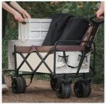 300LBS Iron Collapsible Garden Wagon Foldable With Heavy Duty Capacity