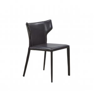 China Modern Iron Leather Furniture PU Dining Chairs With 4 Legs on sale