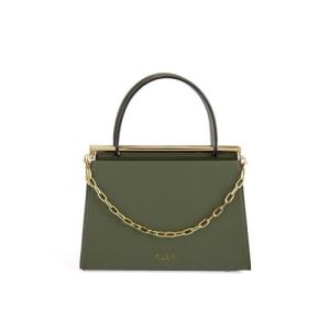 Wholesale Hit Color Green Leather Briefcase 24cm Triangle Shaped Handbags from china suppliers
