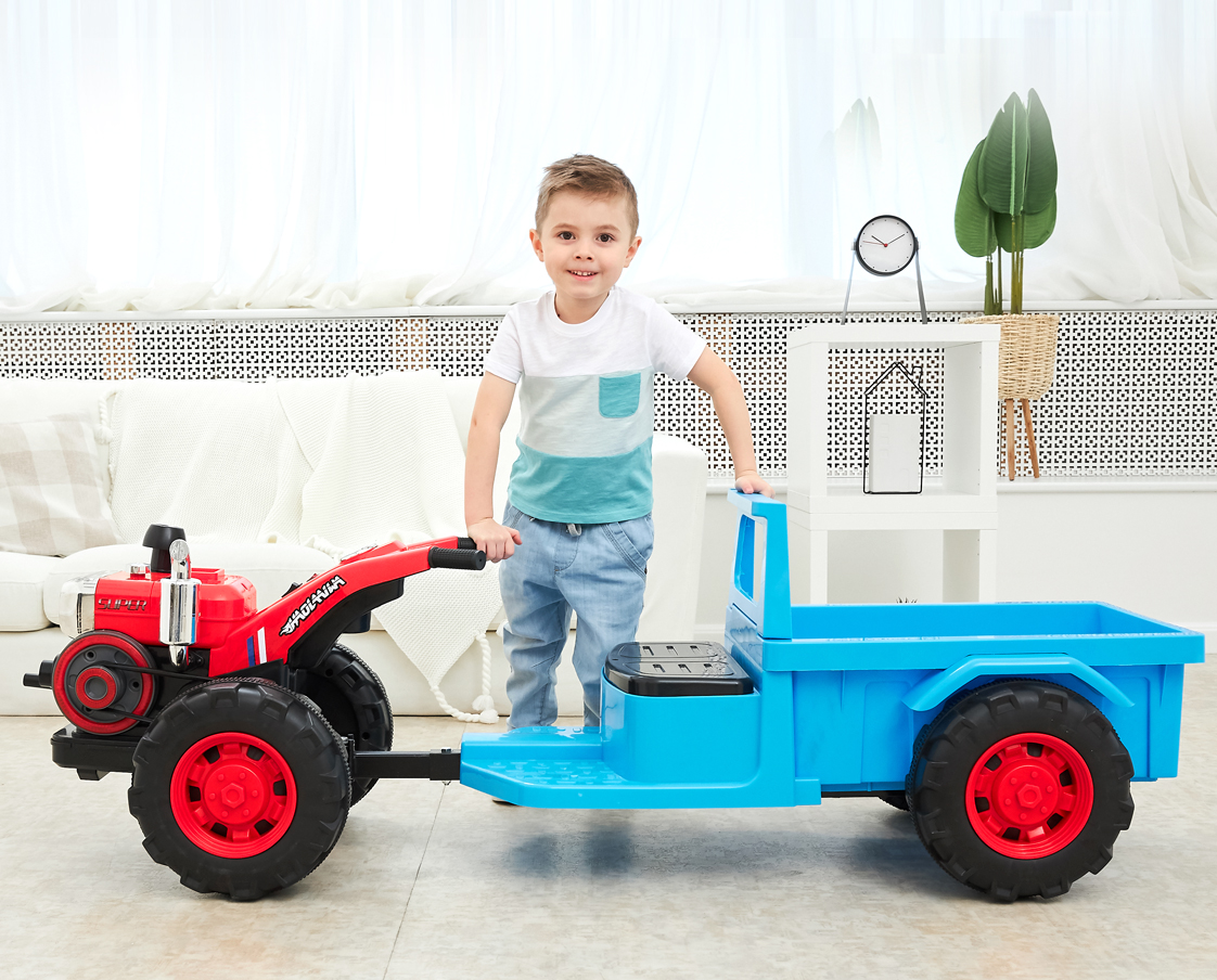 6V Battery Operated Children's Electric Ride On Excavator Toy Car with Light and Music