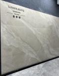 Light Yellow Polished Porcelain Glazed Tile Indoor Floor 900x1800x9mm Wear