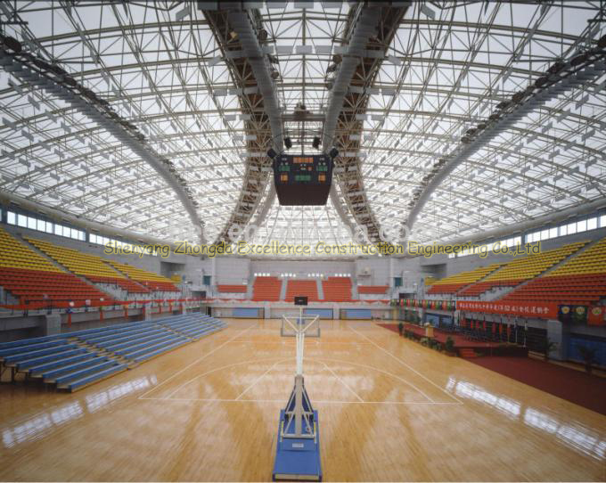 Arched prefabricated steel structure sport hall for building