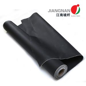 China 666 C SS Woven Fiberglass Fabric Reinforced With SS Wire With 2-Sides Black Silicone Coating on sale