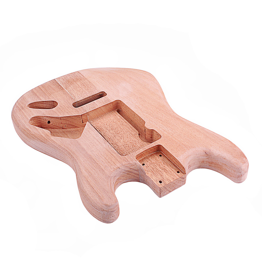 Solid Maple Wood Unfinished Bass Body For Strat ST Guitar DIY Parts Polished