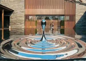 Wholesale OEM Mirror Polished Water Drop Modern Stainless Steel Sculpture from china suppliers