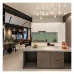 Customized Color Solid Wood Kitchen Cabinets for Easy Cleaning in Minimalist