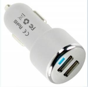 Wholesale 5V 2.1A Dual USB car Charger For iPhone 5 iPhone 4S 4 wite from china suppliers