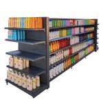 Supermarket Retail Store Double Sided Gondola Display Shelving Convenience Store