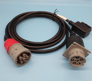 Wholesale Deutsch 6 Pin J1708 Female to Right Angle OBD2 OBDII Female and 6-Pin Male Splitter Y Cable from china suppliers