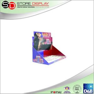 Wholesale POP small counter top display with 4C printing for cosmetic advertising from china suppliers