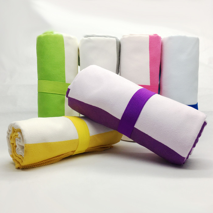OEM Summer Sublimation Microfiber Suede Towel Striped Pool Towels 80X160