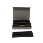 Custom Printed Luxury Packaging Gift Box Black Clamshell Magnetic Foldable Gift