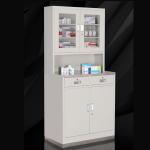 Electrolytic Plate Hospital Medicine Display Cabinet With Two Drawers