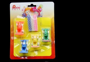 Wholesale Cute Spiral Birthday Candles Sets With Racing Plastic Holder Dripless Unscented from china suppliers