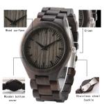 OEM Wooden Wrist Watch Analog Dial Display RoHS certification