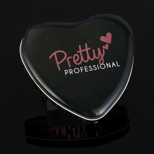 China Cosmetic Lipstick Custom Metal Tin Box Heart Shape With PVC Inner Tray on sale