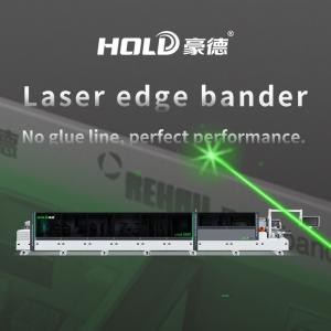 China 3kw Laser Wood Edge Banding Machine Belt Feeding PLC Control on sale