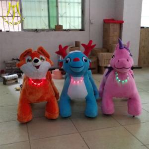 Wholesale Hansel amusement park children walking stuffed animals coin operated ride on toys from china suppliers