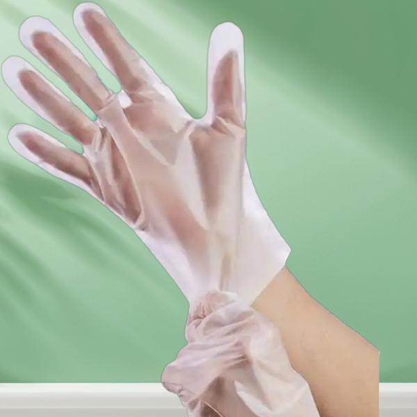 Disposable Biodegradable Compostable Plastic Gloves Customized Color for Kitchen