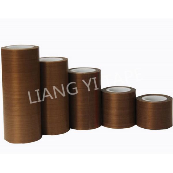 Brown Silicone PTFE Adhesive Tape , High Temperature Resist Adhesive Tape