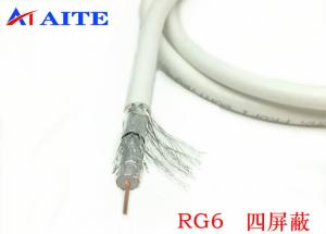 Wholesale Rg6u Quad Shield 75 Ohm Coaxial Cable Double AL Braid CATV Cable 120dB from china suppliers