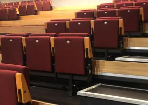 Wholesale Automatically Tip Up Auditorium Seating Soft Fabric Upholstered Grandstand Seating from china suppliers