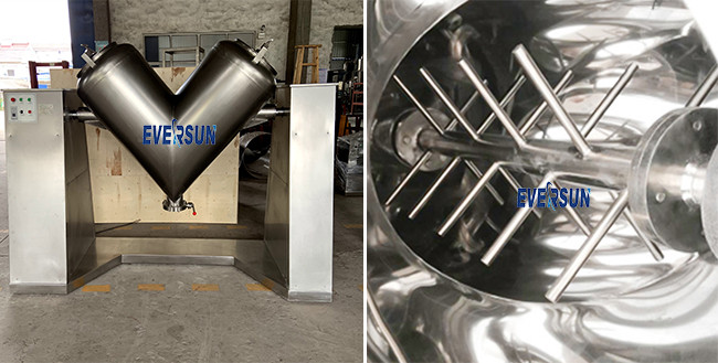 V Shaped Dry Powder Mixing Machine V Type Mixer For Food Mixture