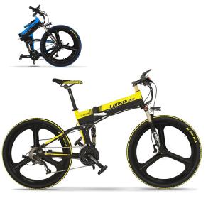 Wholesale Folding Full Suspension Electric Bike 48V 400W Motor 26 Inch Integrated Wheel from china suppliers
