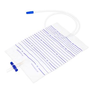 China T Valve 2000 ML Urine Drainage Bag , Urine Collection Bag For Adults on sale