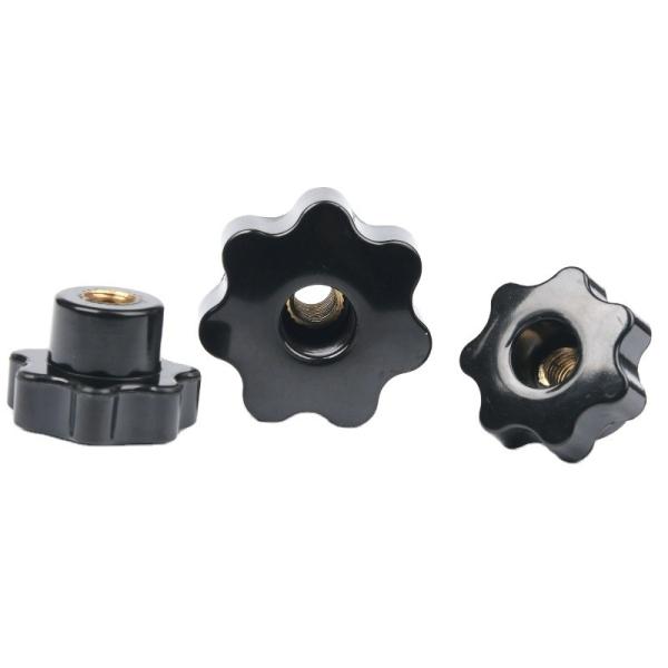 Chrome Plated Oil Gas Plastic Knurled Clamping Nuts Knob Handle Star Knob