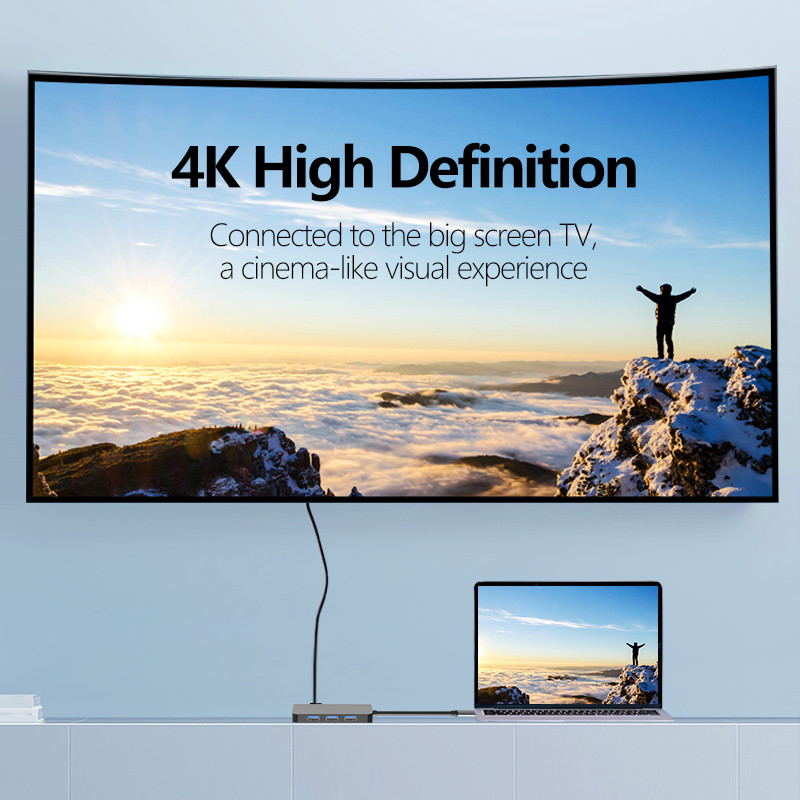 Multifunction Micro USB C To HDTV Adapter USB C Adapter For Mac TV Projection