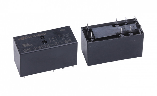 High Capacity Sealed Automotive Relay GN-24VDC-2C-S8 Automatic Adjustment