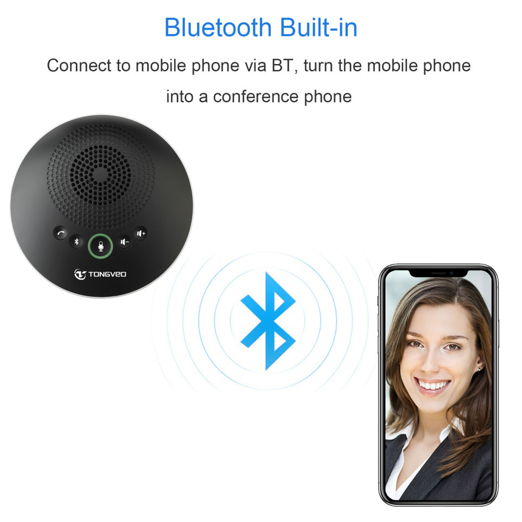 USB Bluetooth Conference Speakerphone for Skype Video Conferencing