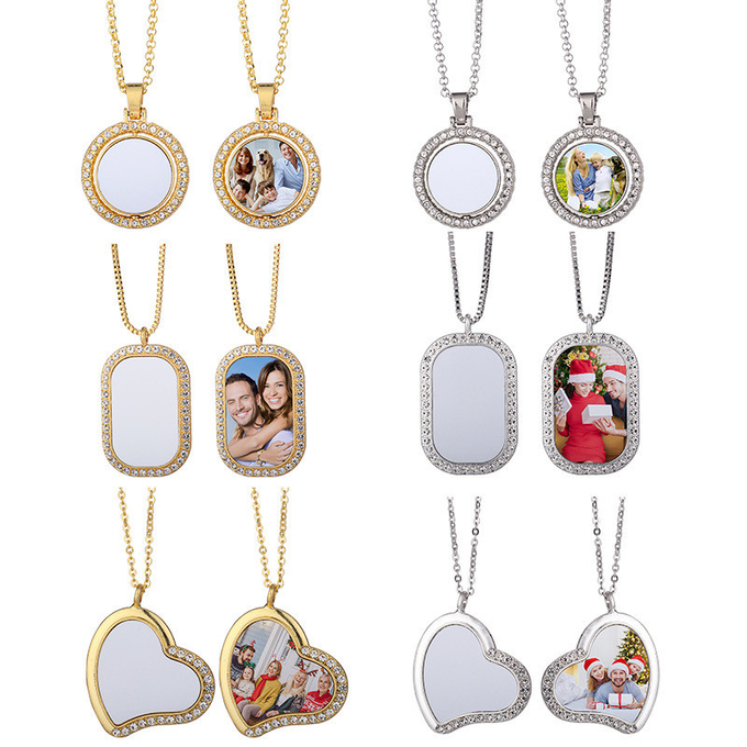 Sublimation Jewelry Blanks Sublimation Blank Necklace With Diamond