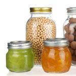 Custom Luxury 16oz Round Clear Glass Jar With Lid Storage Glass Mason Jar