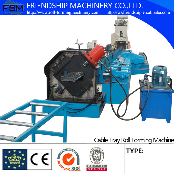 100 mm - 600 mm Width Cable Tray Roll Forming Machines with High Forming Speed 1.5-2.5mm GI Steel