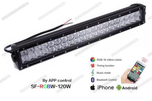 China Bluetooth Controlled Color Changing LED Light Bar , 21.5 Inch 120W RGB LED Light Bar on sale