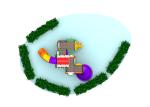 Environmental Material Plastic Playground Sets For Toddlers 580x450x320cm