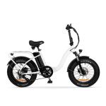 Max Speed 30km/h 36V 13ah White Electric Bike with 20 Inch Snow Fat Tire DOMANCA