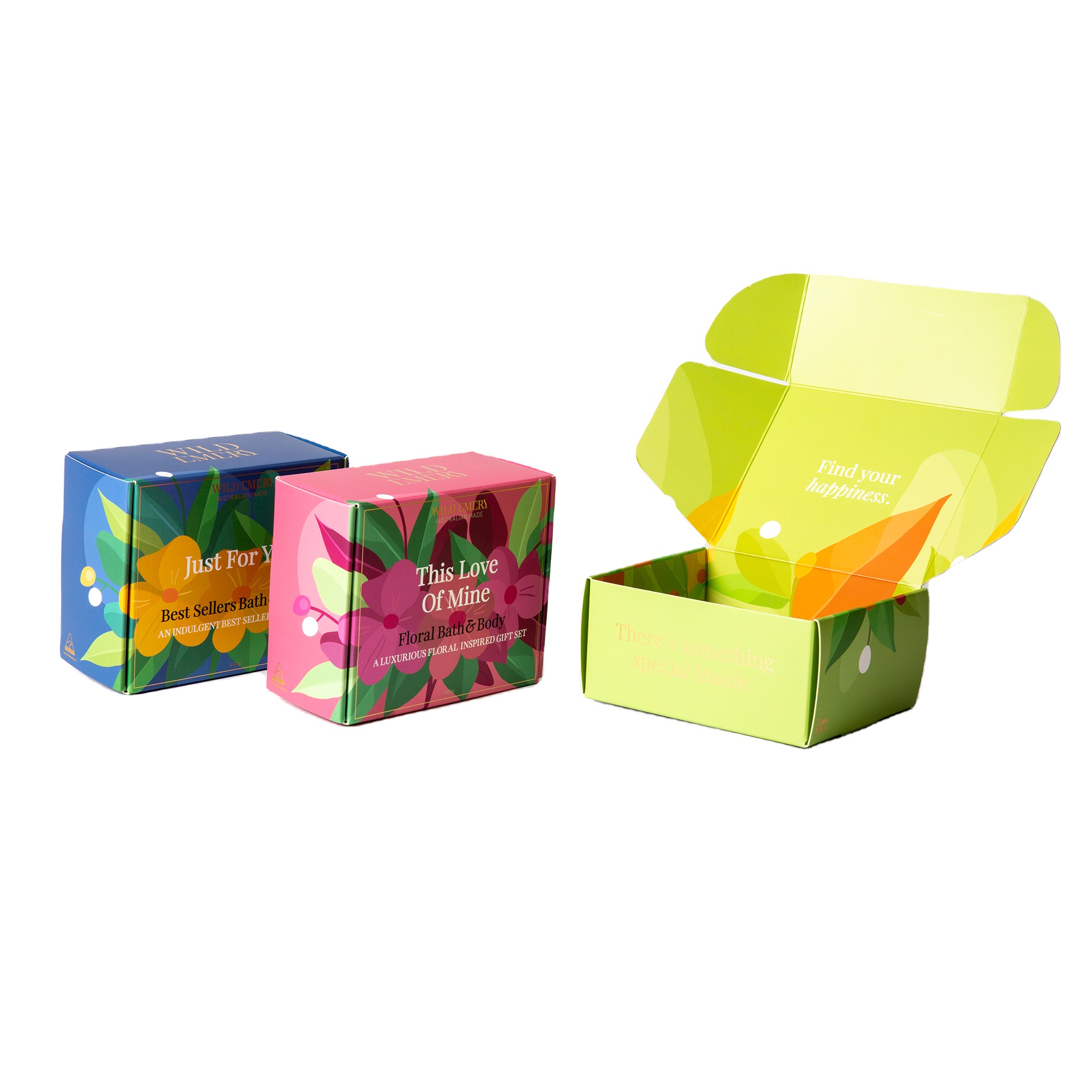 Custom Coated Paper Packaging Box Cardboard Corrugated Shipping Boxes Gold Foil