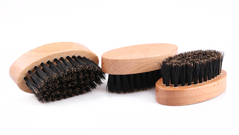 Mini Beard Brush Boar Bristle Mustache Brush For Men